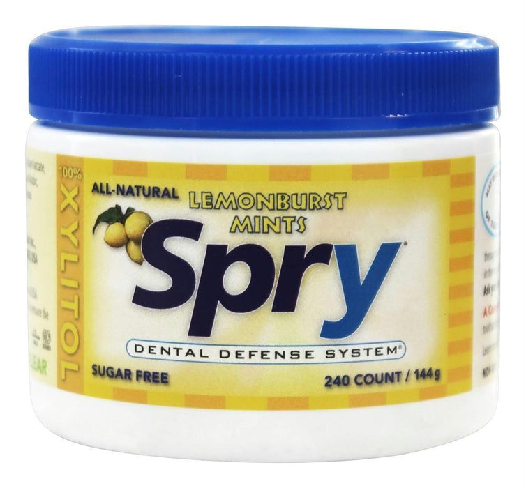 Spry: Lemonburst Sugarfree Mints 240 Pieces, 144 Grams