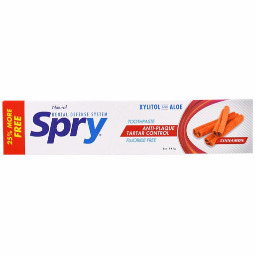 Spry: Cinnamon Toothpaste Flouride Free, 4 Oz