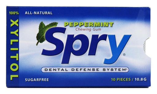 Spry: Chewing Gum Peppermint, 10 Pieces