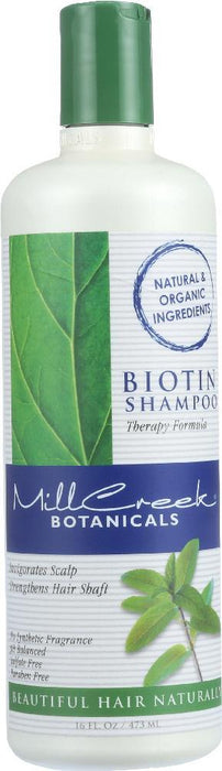 Mill Creek: Biotin Shampoo, 16 Oz