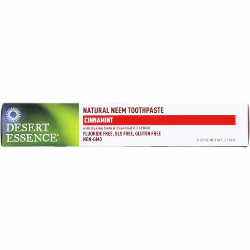 Desert Essence: Natural Neem Toothpaste Cinnamint, 6.25 Oz