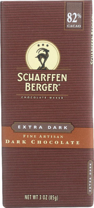 Scharffen Berger: 82% Cacao Extra Dark Chocolate Bar, 3 Oz