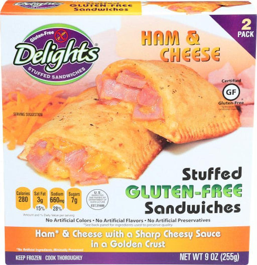 Gluten Free Delights: Ham And Cheese Stuffed Sandwiches, 9 Oz