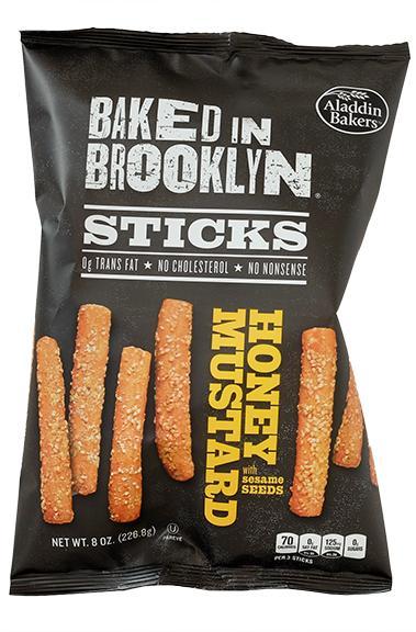 Baked In Brooklyn: Honey Mustard With Sesame Seeds Snack Stick, 8 Oz