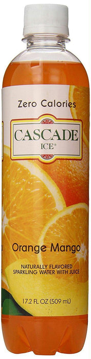 Cascade Ice: Sparkling Water Orange Mango, 17.2 Oz