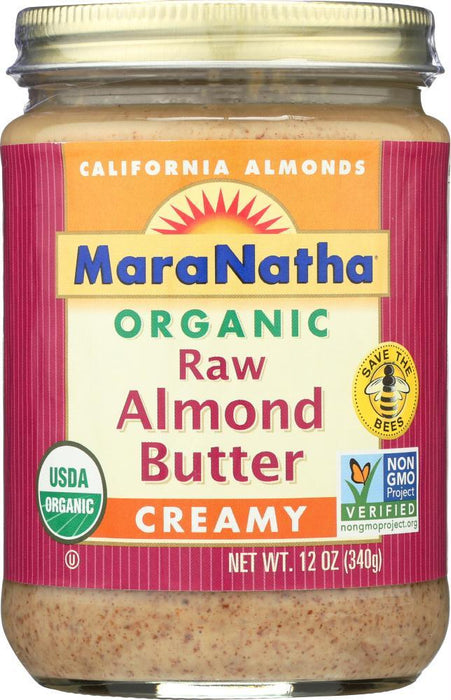 Maranatha: Organic Raw Creamy Almond Butter, 12 Oz