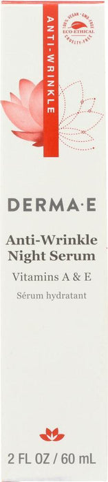 Derma E: Anti Wrinkle Night Serum Vitamin A, 2 Oz