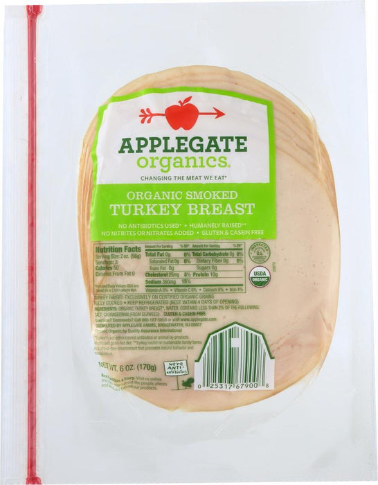 Applegate: Turkey Smoked Ag Og, 6 Oz