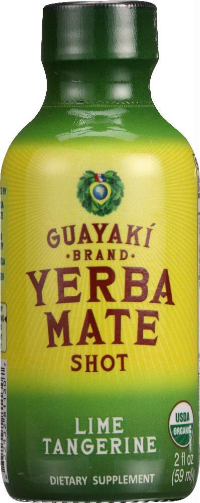 Guayaki: Yerba Mate Organic Energy Shot Lime Tangerine, 2 Oz