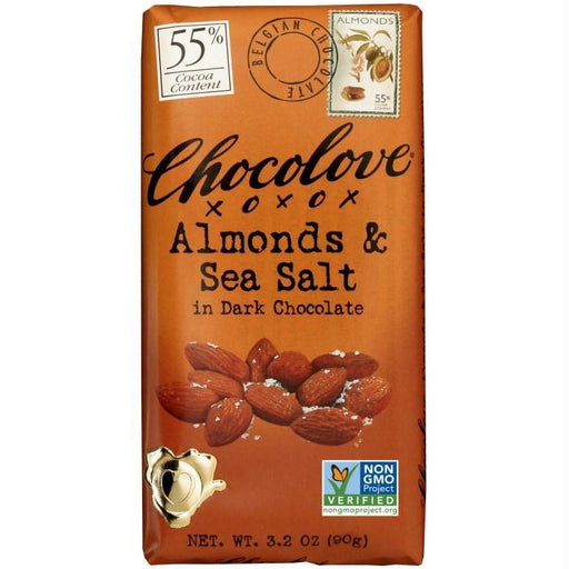 Chocolove: Almonds & Sea Salt In Dark Chocolate, 3.2 Oz