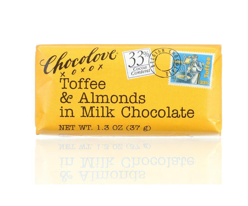 Chocolove: Toffee & Almonds In Milk Chocolate Bar, 1.3 Oz