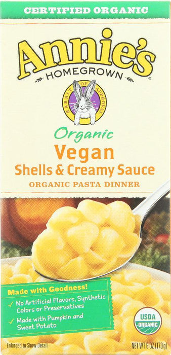 Annies Homegrown: Organic Vegan Shells & Creamy Sauce, 6 Oz