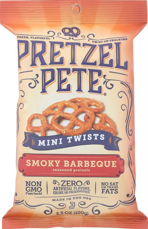 Pretzel Pete: Pretzel Twist Mini Smoky Bbq, 3.5 Oz