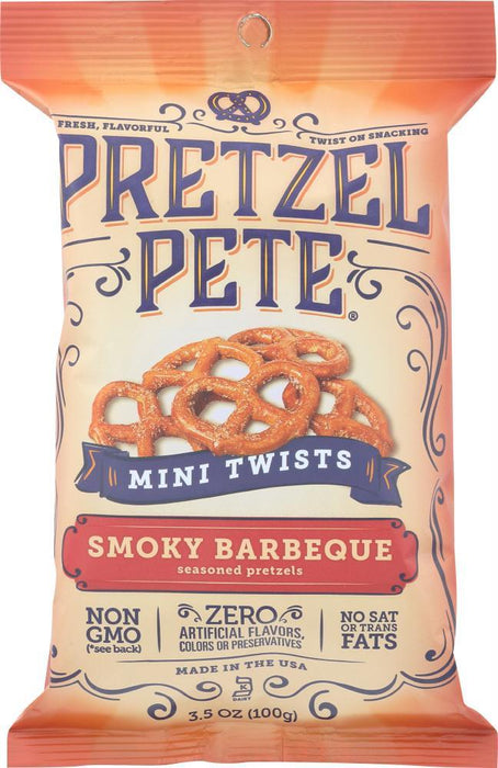 Pretzel Pete: Pretzel Twist Mini Smoky Bbq, 3.5 Oz