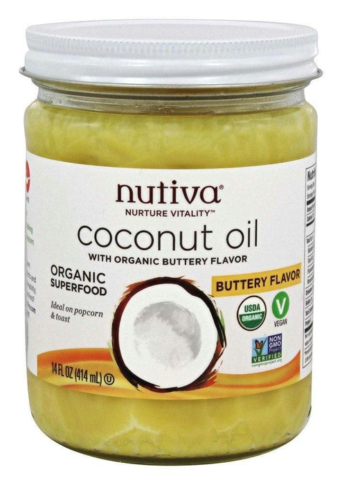 Nutiva: Coconut Oil Organic Buttery Flavor, 14 Oz