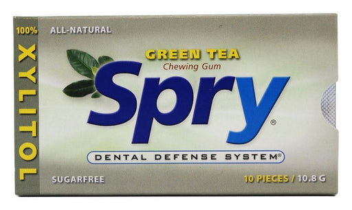 Spry: Chewing Gum Green Tea, 10 Pieces