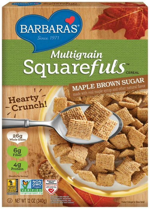 Barbara's: Bakery Multigrain Squarefuls Cereal Maple Brown Sugar, 12 Oz