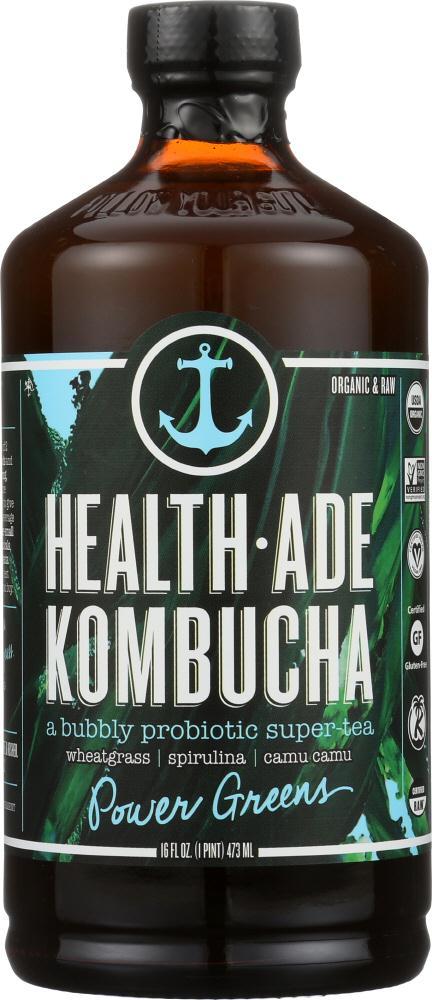 Health Ade: Kombucha Power Greens Super Tea, 16 Oz