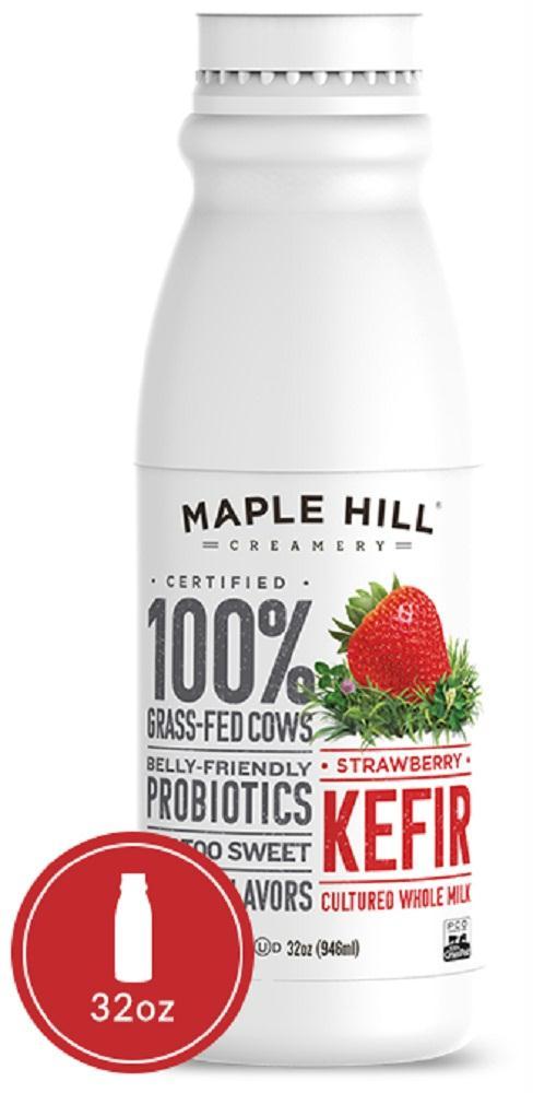 Maple Hill Creamery: Strawberry Whole Milk Kefir, 32 Oz