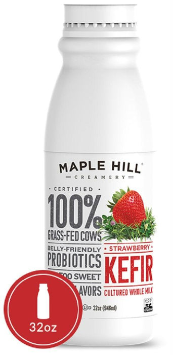 Maple Hill Creamery: Strawberry Whole Milk Kefir, 32 Oz