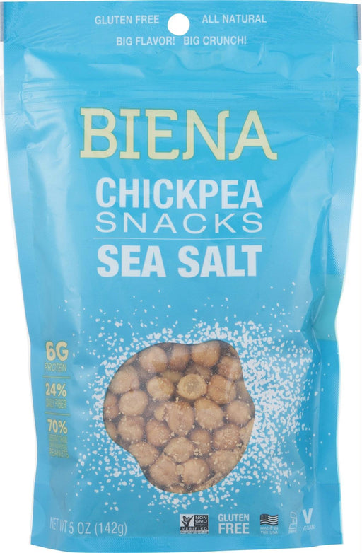 Biena: Sea Salt Chickpea Snacks, 5 Oz