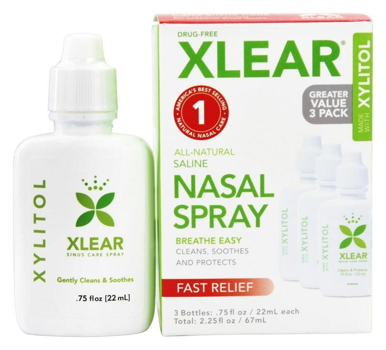 Xlear: Xylitol Natural Saline Nasal Spray 3 Pack, 2.25 Oz