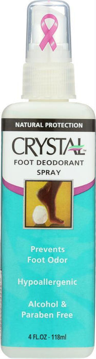 Crystal Body Deodorant: Deodorant Spray Foot, 4 Oz