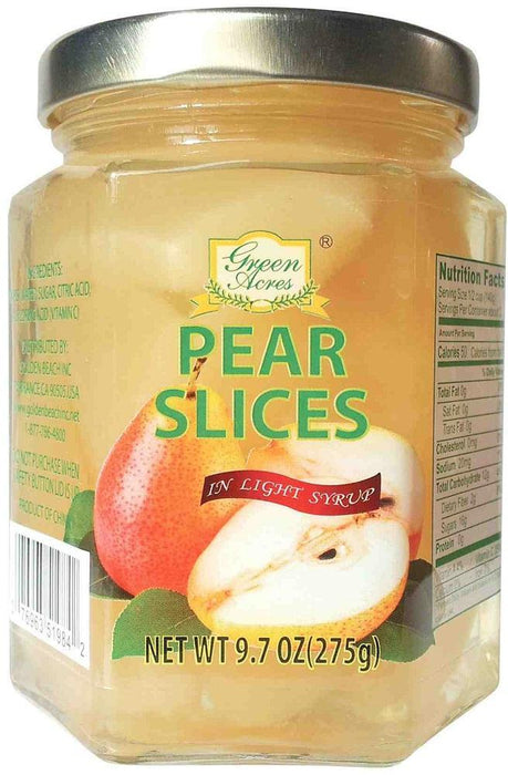 Green Acres: Pear Slices Lite Syrup, 9.7 Oz