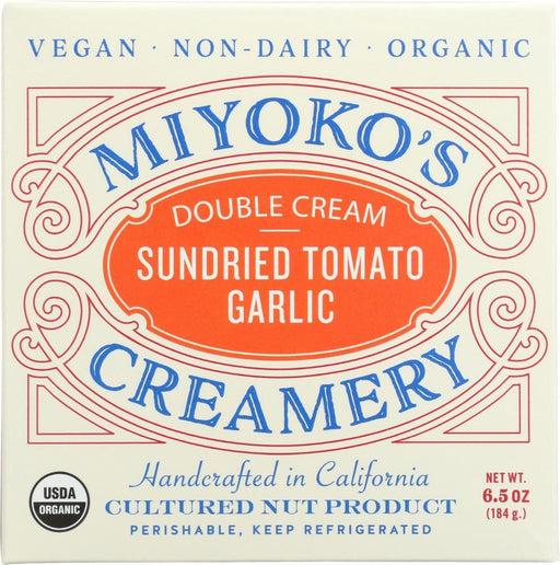 Miyokos Creamery: Cheese Vegan Double Cream Tomato Organic, 6.5 Oz