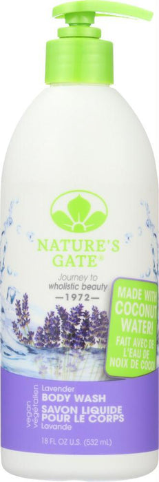 Natures Gate: Body Wash Lavender, 18 Oz