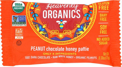 Heavenly Organics: Peanut Chocolate Honey Pattie, 0.39 Oz