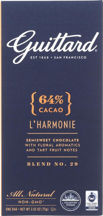 Guittard: 64% Cacao L’harmonie Semi Sweet Chocolate, 2.65 Oz