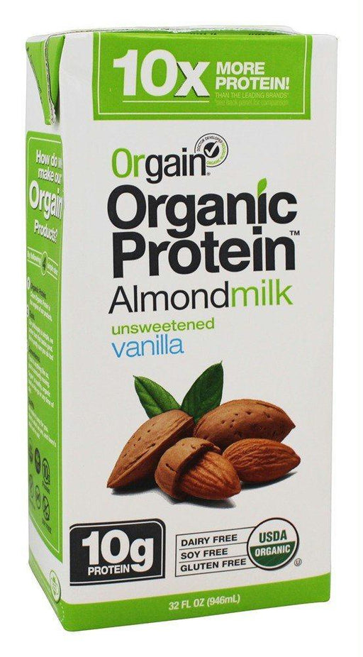 Orgain: Organic Protein Almond Milk Unsweetened Vanilla, 32 Oz