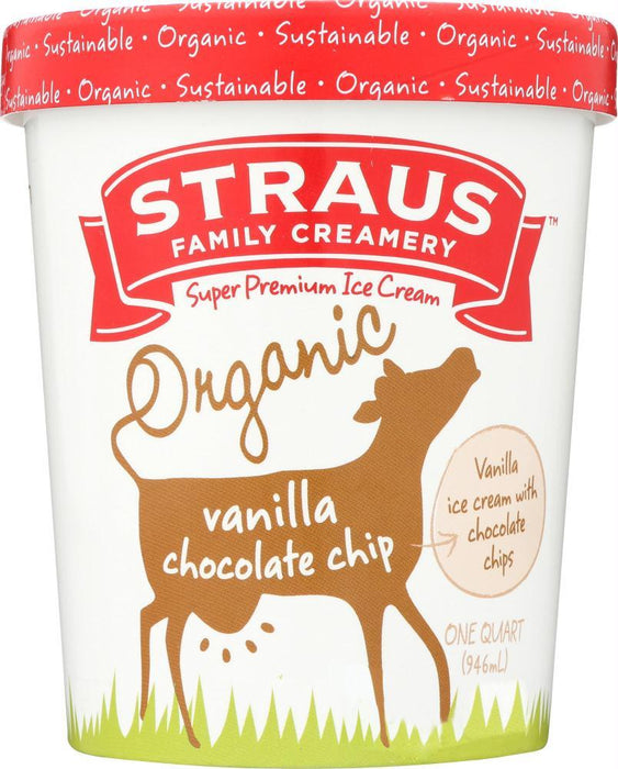 Straus: Ice Cream Vanl Choc Chip (32.000 Oz)