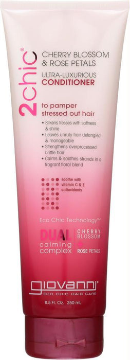 Giovanni Cosmetics: 2chic Ultra-luxurious Conditioner Cherry Blossom & Rose Petals, 8.5 Oz