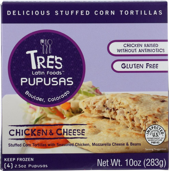 Tres Pupusas: Chicken & Cheese (10.000 Oz)