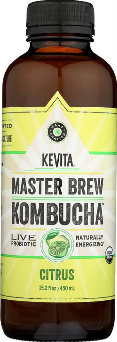 Kevita: Master Brew Kombucha Live Probiotic Drink Citrus, 15.2 Oz