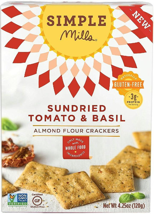 Simple Mills:  Sundried Tomato Basil Crackers, 4.25 Oz