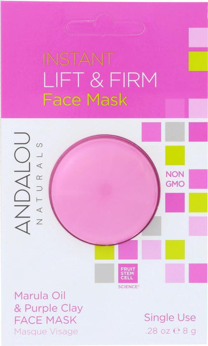 Andalou Naturals: Instant Lift & Firm Face Mask Marula Oil & Purple Clay, 0.28 Oz