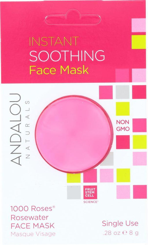 Andalou Naturals: Instant Soothing Face Mask 1000 Roses Rosewater, 0.28 Oz