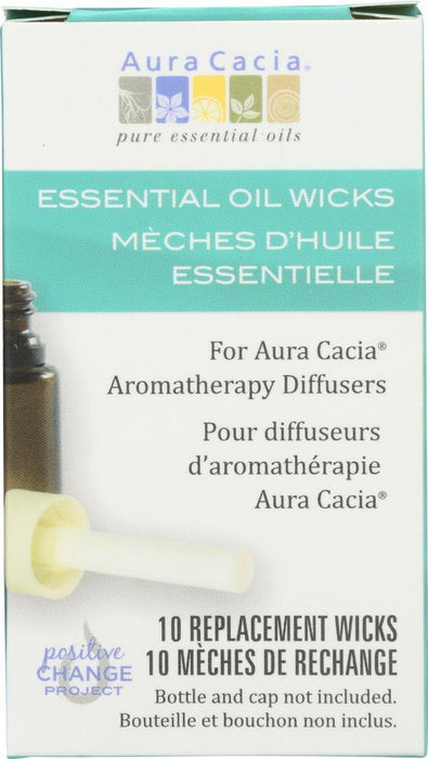 Aura Cacia: Wicks Essential Oil Replacement 10 Pk