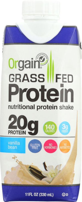 Orgain: Whey Protein Shake Sweet Vanilla Bean, 11 Oz