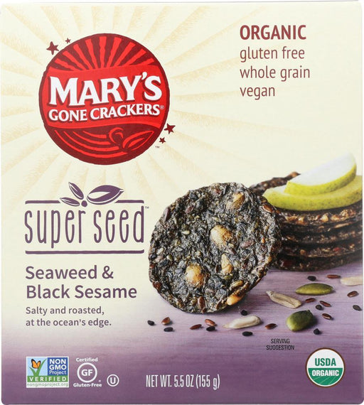 Marys Gone Crackers: Cracker Seaweed & Black Sesame Org 5.5 Oz