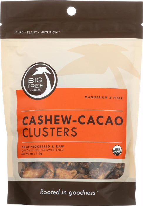 Big Tree Farms: Cashew Cacao Clusters, 4 Oz