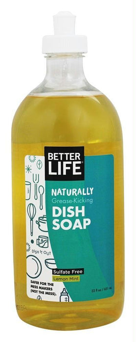 Better Life: Naturally Grease-kicking Dish Soap Lemon Mint, 22 Oz