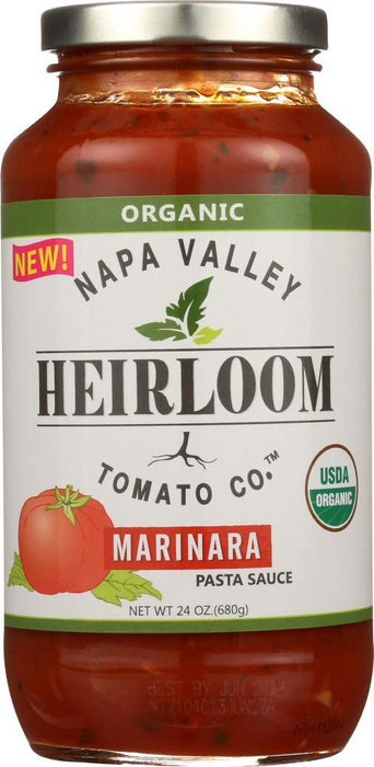 Napa Valley Heirloom Tomato Co: Marinara Pasta Sauce Organic, 24 Oz