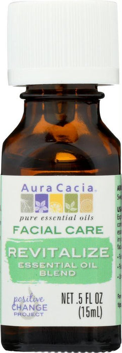 Aura Cacia: Oil Essential Facial Revitalize 0.5 Oz