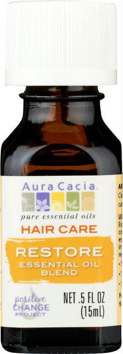 Aura Cacia: Essential Oil Hair Care Restore 0.5 Oz