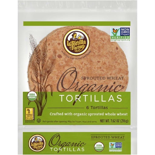 La Tortilla Factory: Sprouted Wheat Organic Tortillas, 7.62 Oz