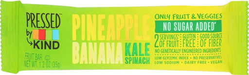 Kind: Pineapple Banana Kale Spinach Pressed Bar, 1.2 Oz